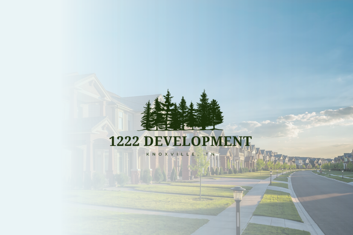 Suburban neighbourhood with 1222 Development Logo Overlaid