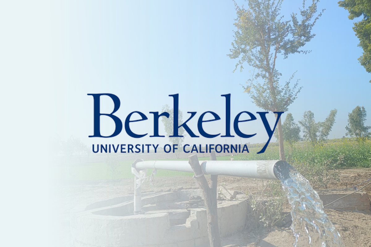 Groundwater well overlaid with UC Berkeley logo