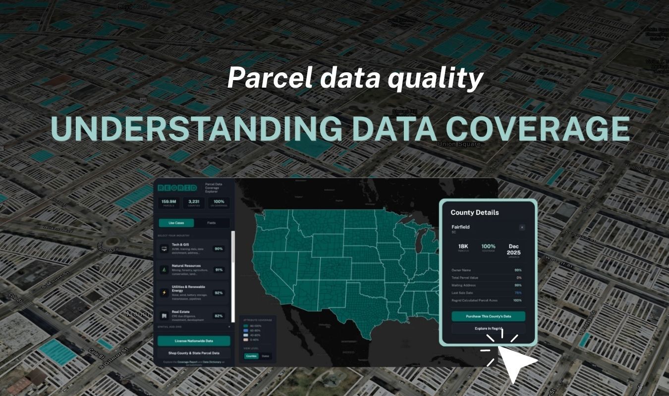 Parcel map overlaid with headline 