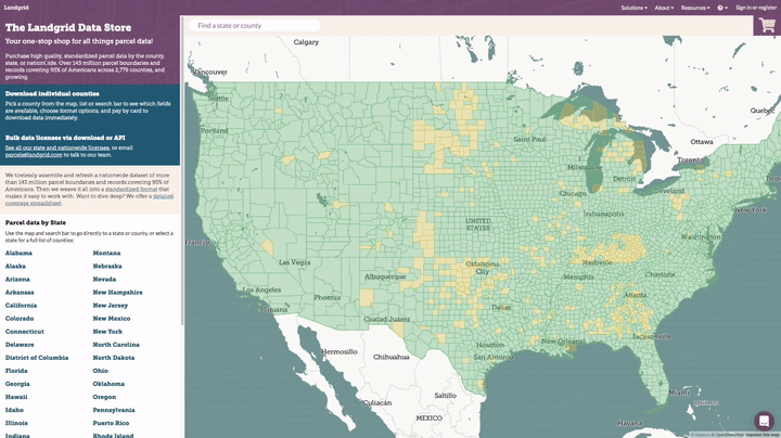 A short video demo of how to purchase data by the county & state in our Data Store