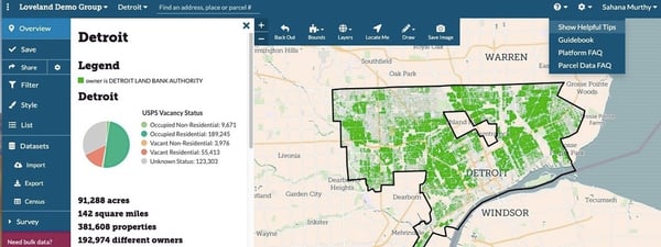 USPS vacancy data in the Regrid Mapping Platform