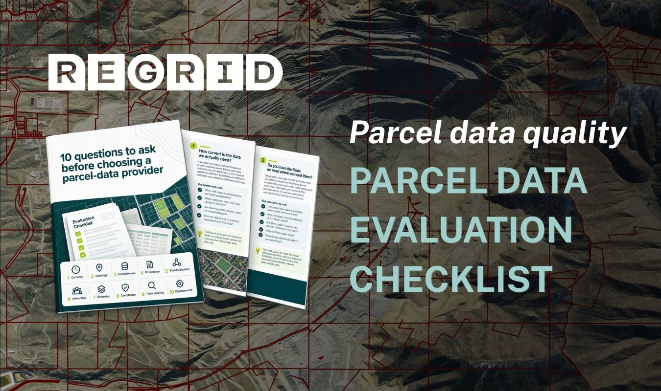Parcel map overlaid with title 