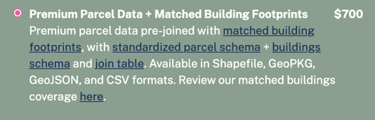 Premium Parcel Data + Matched Building Footprints
