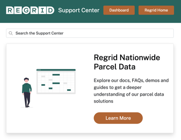 Regrid Product documentation support center. 