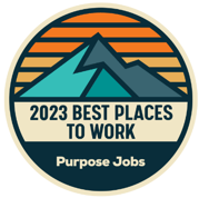 '2023 Best Places to Work' badge from Purpose Jobs