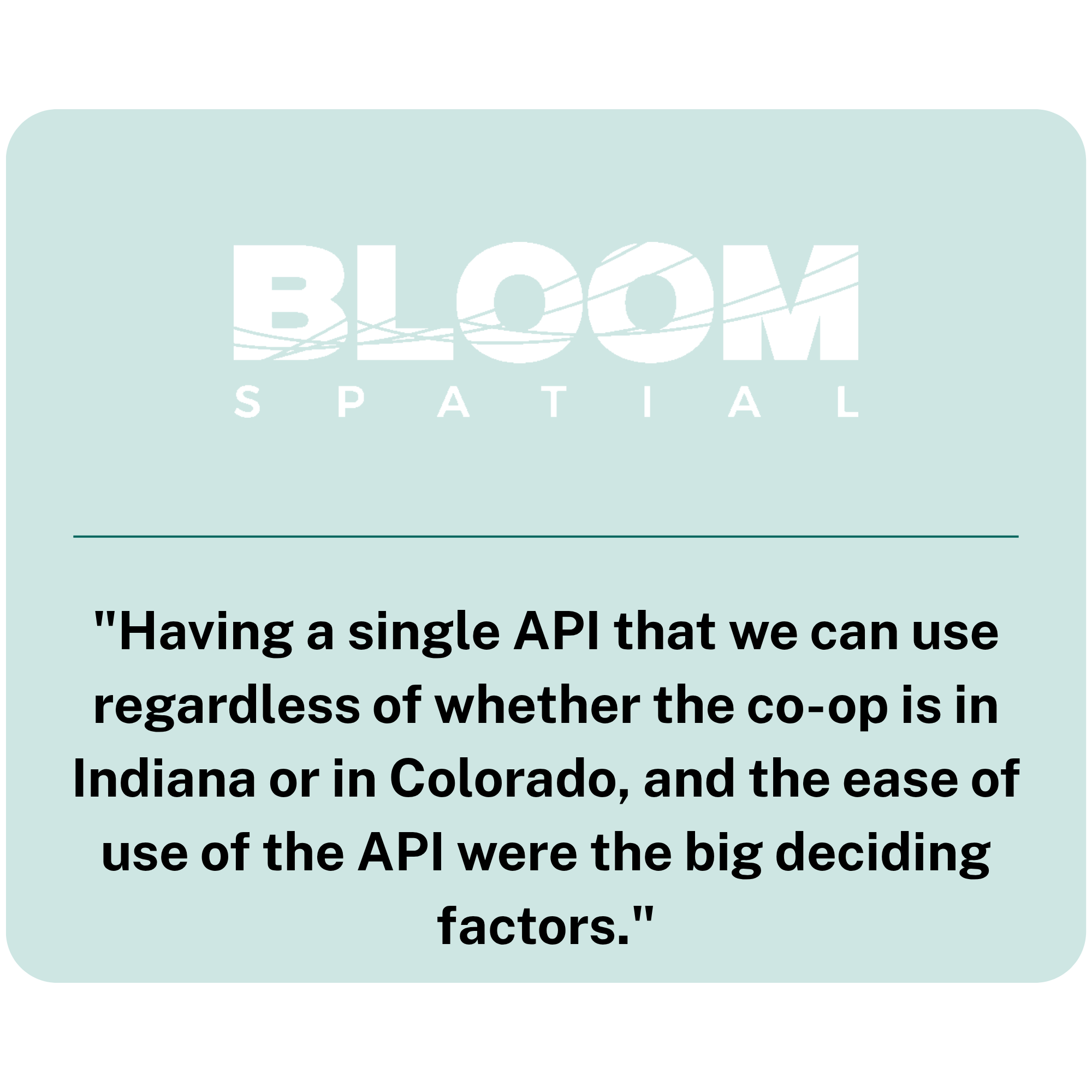 Bloom spatial quote Bloom spatial quote