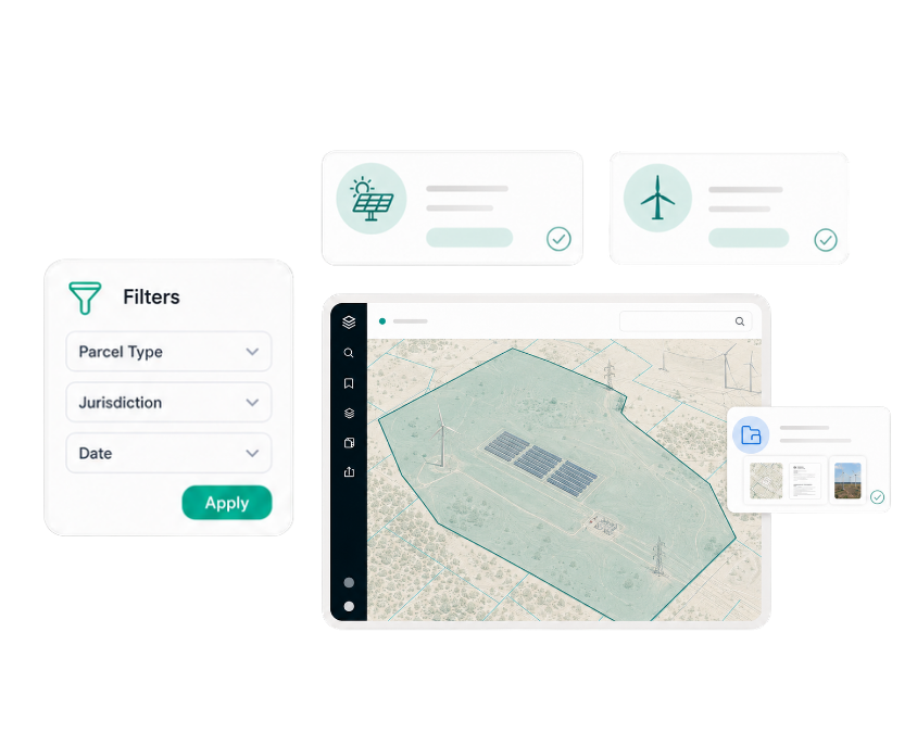 Energy and Utilities Parcel Map With Attributes
