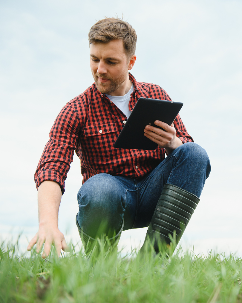 Farmer in a field