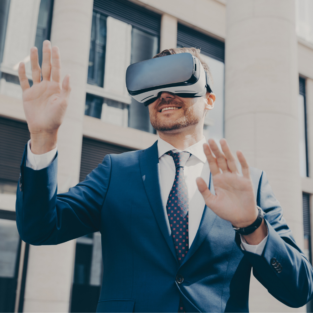 Person with VR goggles