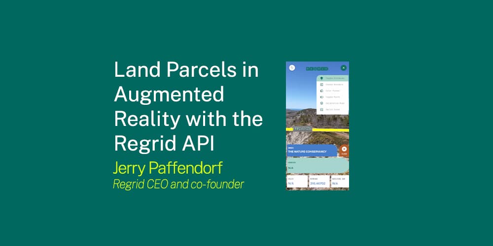 Lands Parcels in Augmented Reality with the Regrid API