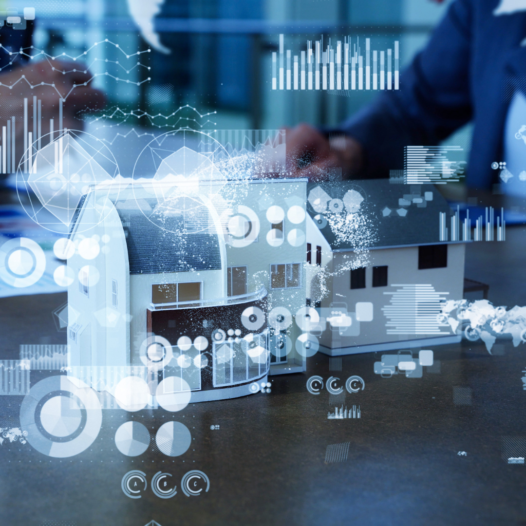 Property data, graphs, and data analysis visuals.